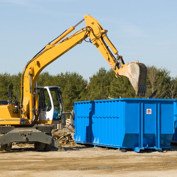 are there any restrictions on where a residential dumpster can be placed in Campo California